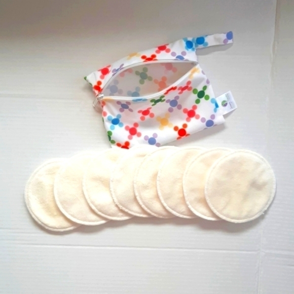 🌿👶Organic Bamboo reusable breastfeeding breast pads machine washable 🌿 - Picture 1 of 6